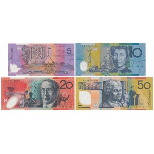 Australia, 5 - 50 Dollars (2003-2007) - polimery (4szt)