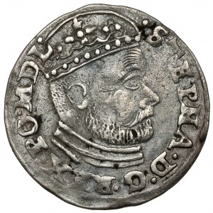 Stefan Batory, Trojak Olkusz 1586 - NH przy herbach