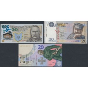Banknoty kolekcjonerskie - Legiony, Niepodległość i Bitwa Warszawska (3szt)
