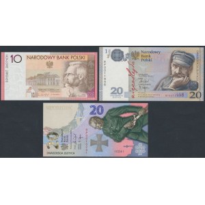 Sammler-Banknoten - Pilsudski, Unabhängigkeit und Schlacht von Warschau (3 Stck.)