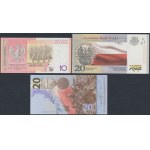 Sammler-Banknoten - Pilsudski, Unabhängigkeit und Schlacht von Warschau (3 Stck.)
