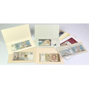 Sammler-Banknoten - Johannes Paul II., Slowakisch, Chopin und Skłodowska (4 St.)