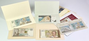 Collector banknotes - John Paul II, Slovakian, Chopin and Skłodowska (4pcs)