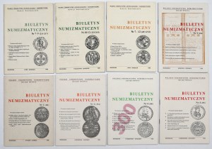 Biuletyn Numizmatyczny - zestaw 8 szt. z lat 1989-1996
