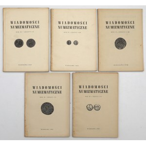 Wiadomości numizmatyczne 1959 i 1960 - kompletne dwa roczniki