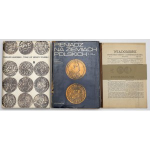 Tysiąc lat monety polskiej; Pieniądz na ziemiach polskich..., pierwszy numer WNA 1889 (3szt)