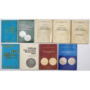 Zestaw literatury numizmatycznej (9szt) - katalogi monet i cenniki