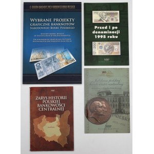 Selected graphic designs of NBP banknotes; Before and after the denomination.... + other NBP publications (4pc)