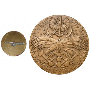 Allgemeine Landesausstellung Poznań 1929 - große Medaille und Anstecknadel