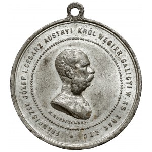 Medal WDZIĘCZNI POLACY... Franciszkowi Józefowi 1880 - cynk