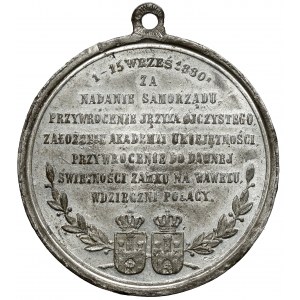 Medal WDZIĘCZNI POLACY... Franciszkowi Józefowi 1880 - cynk