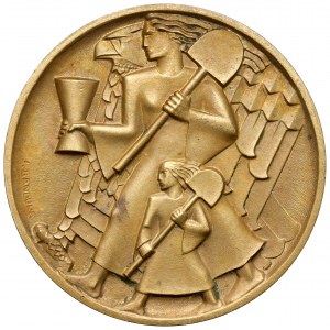 Jozef-Pilsudski-Hügelbau-Medaille Krakau 1936