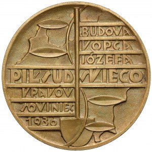 Jozef-Pilsudski-Hügelbau-Medaille Krakau 1936