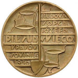Jozef Pilsudski Mound Construction Medal Krakow 1936