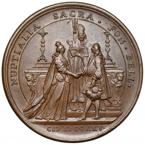 Francja, Medal zaślubinowy Ludwika XV i Marii Leszczyńskiej (1725)