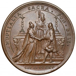 Frankreich, Medaille auf die Hochzeit von Ludwig XV. und Marie Leszczynska (1725)