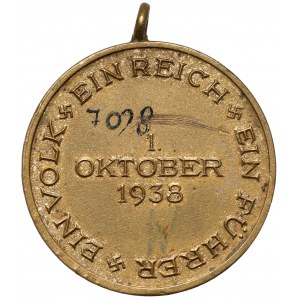 Niemcy, III Rzesza, Medal 1 Oktober 1938 EIN REICH, EIN...