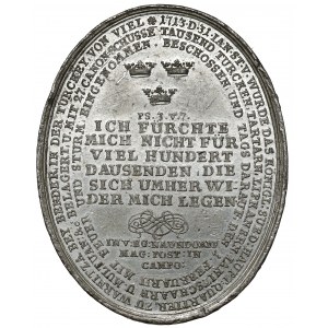 Schweden, Karl XII., Medaille 1713 - Schlacht gegen die Türken bei Bender