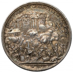 Frankreich, Medaille 1840 - Belagerung Prise de la Bastille / aux Comraitanis de Jubilet