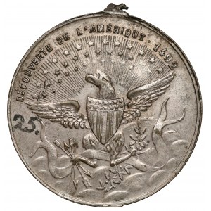 France, Medal Christopher Columbus - discovery of America