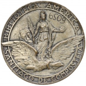 Hiszpania, Medal 1926 - Biblioteca America / Santiago de Compostela