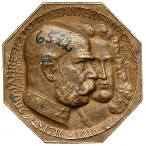 Österreich, Franz Joseph I., Medaille 1916 - 200 Jahre Kaiser Infanterie