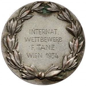 Austria, Medal 1934 - Internat Wettbewerb F. Tanz Wien