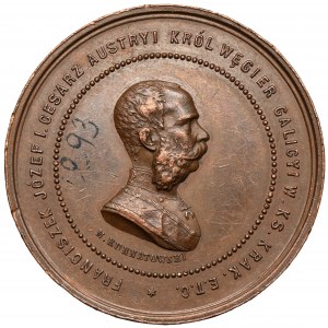 Medal WDZIĘCZNI POLACY... Franciszkowi Józefowi 1880 - brąz