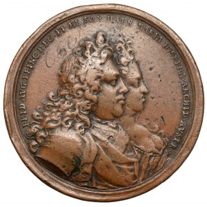 Niemcy, Medal 1719 - Iungite Concordes Mansura in Poedera Dextras