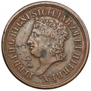 Italy, Ferdinand I, 8 tornesi 1817