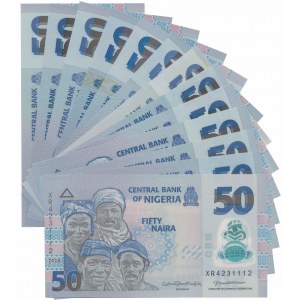 Nigeria, 50 Naira 2009-2020 - Polymere (13pc)