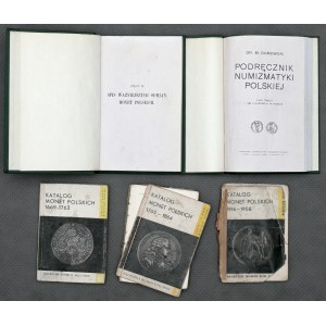 Catalog of Polish coins 1669-1958 and Handbook of Polish numismatics [reprint BD/1914] (5pc)