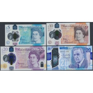 Great Britain and Northern Ireland, 5 - 20 Pounds ND - Polymers (4pcs)