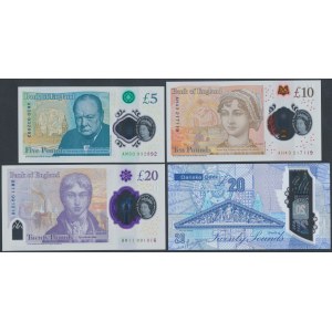 Great Britain and Northern Ireland, 5 - 20 Pounds ND - Polymers (4pcs)