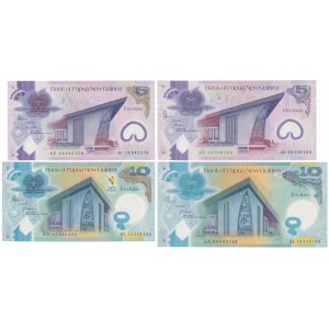 Papua-Nowa Gwinea, 5 i 10 Kina (2008-2016) - polimery (4szt)