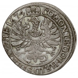 Śląsk, Sylwiusz Fryderyk, 6 krajcarów 1674 SP, Oleśnica