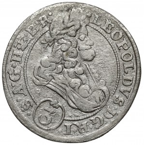 Silesia, Leopold I, 3 krajcary 1696 CB, Brzeg