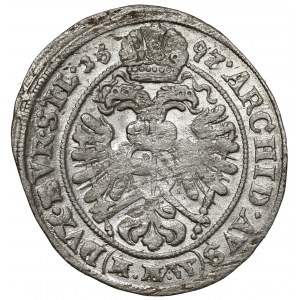 Silesia, Leopold I, 3 krajcara 1697 MMW, Wrocław