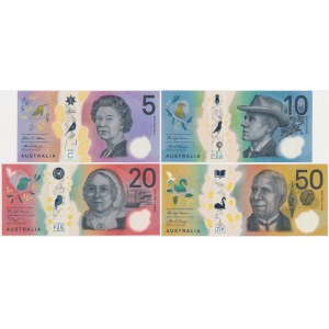 Australia, 5 - 50 Dollars 2016-2019 - Polymers (3pcs)