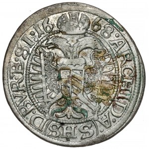 Schlesien, Leopold I., 3 krajcary 1668 SHS, Wrocław