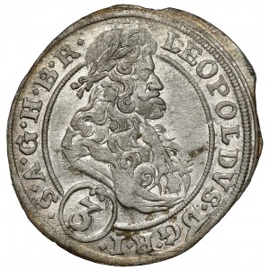 Śląsk, Leopold I, 3 krajcary 1695 MMW, Wrocław