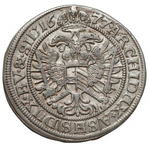 Schlesien, Leopold I., 6 krajcars 1677 SHS, Wrocław