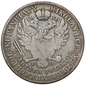 5 Polish zloty 1830 FH - Hunger