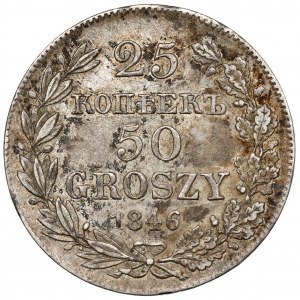 25 kopecks = 50 pennies 1846 MW, Warsaw