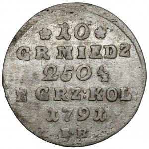 Poniatowski, 10 pennies 1791 EB