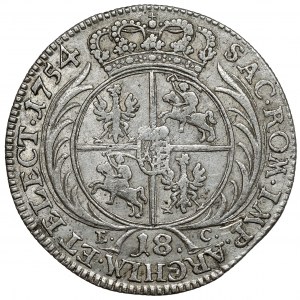 August III Sas, Ort Leipzig 1754 EC - wide head