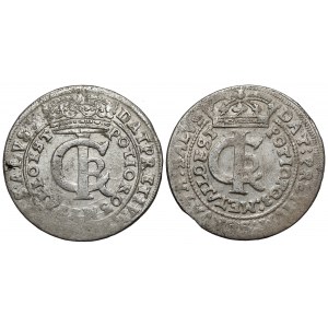 Jan II Kazimierz, Tymf 1663-1665, w tym POLON (2szt)