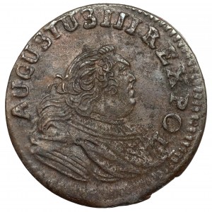 August III Sas, Gubin penny 1755 - letter H