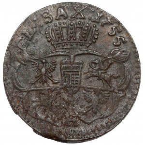 August III Sas, Gubin penny 1755 - letter H