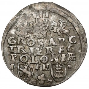Sigismund III Vasa, Trojak Poznań 1597 - wavy - LI